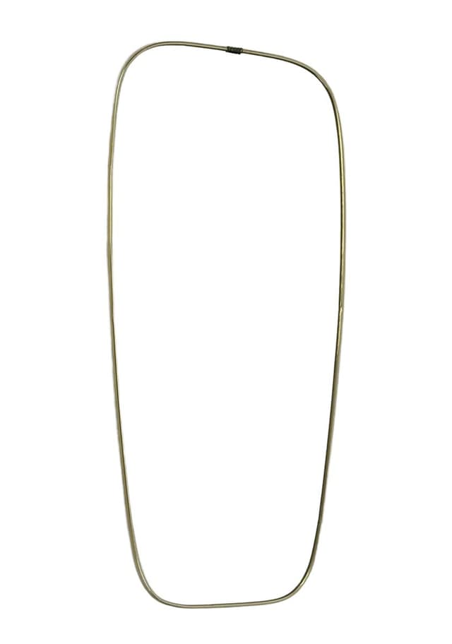 Wall Mirror, golden aluminum, Germany, 1970s - DIMENSION