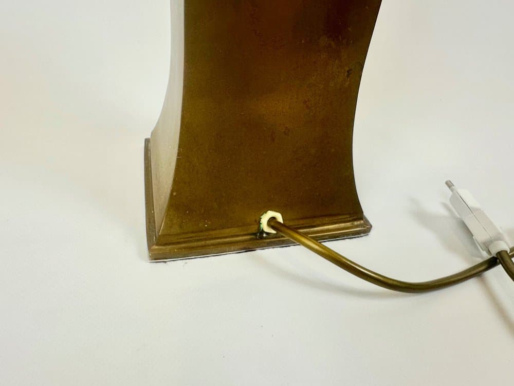 Table lamp, golden brass, Germany, 1970s. - 150942