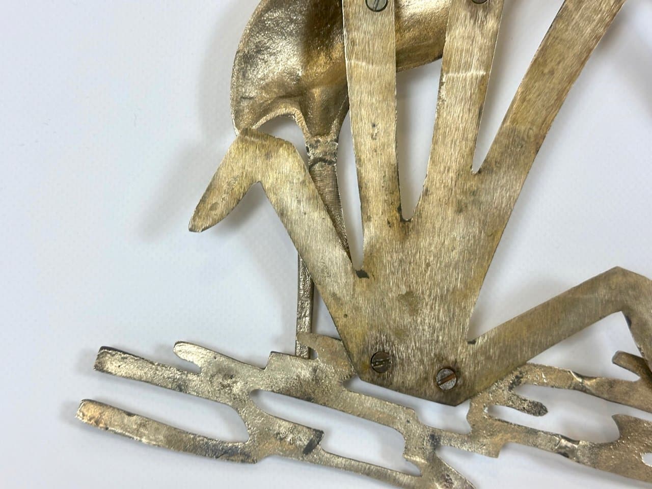 Rzeźba ścienna, mosiądz złoty, lata 60. - 150960