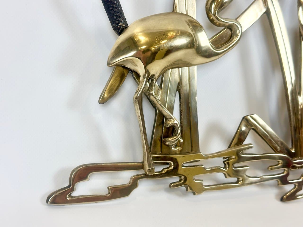 Rzeźba ścienna, mosiądz złoty, lata 60. - 150955