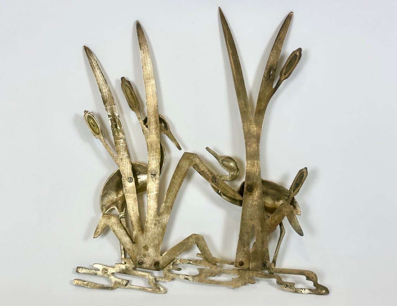 Rzeźba ścienna, mosiądz złoty, lata 60. - 150956