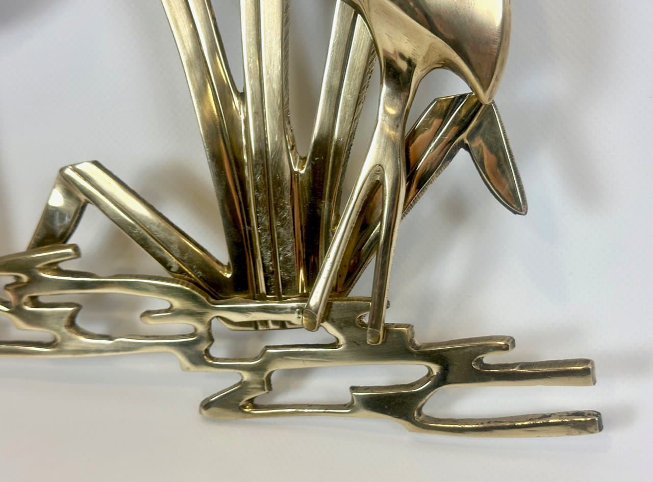 Rzeźba ścienna, mosiądz złoty, lata 60. - 150959