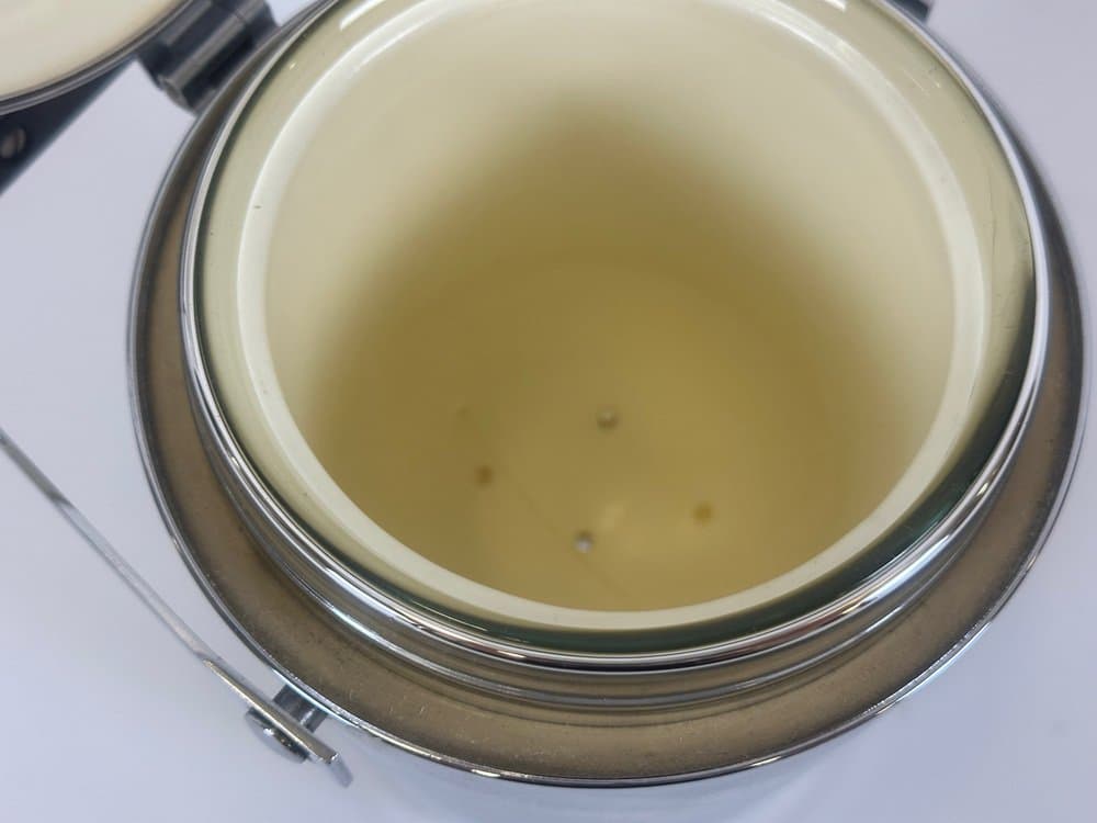 Wiaderko na lód, stal srebrna, plastik czarny, Niemcy, lata 70. - 150981