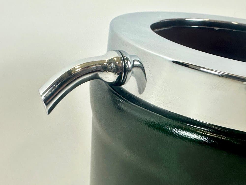 Wine cooler, bottle green plastic eco-leather, Switzerland, 1970s. - 151091