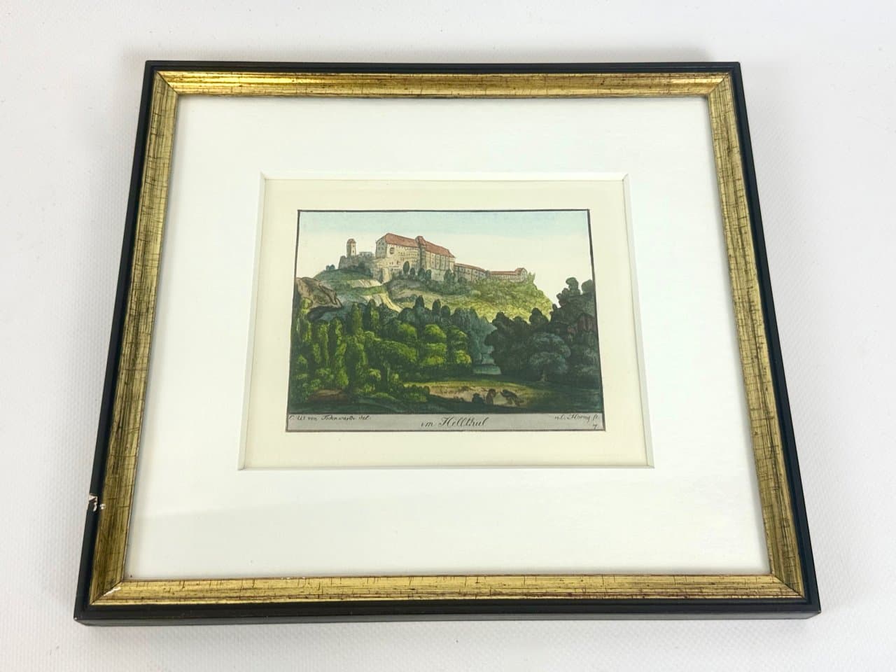 Etching Todenwarth, Im Helltal, multicolor, by K. Horny after C. Wolff, Germany, 19th c. - 151117