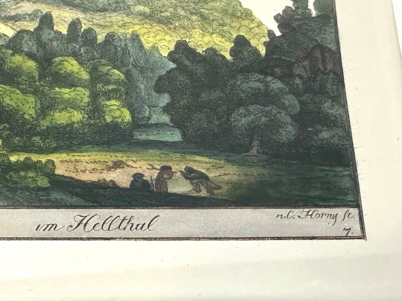 Etching Todenwarth, Im Helltal, multicolor, by K. Horny after C. Wolff, Germany, 19th c. - 151115