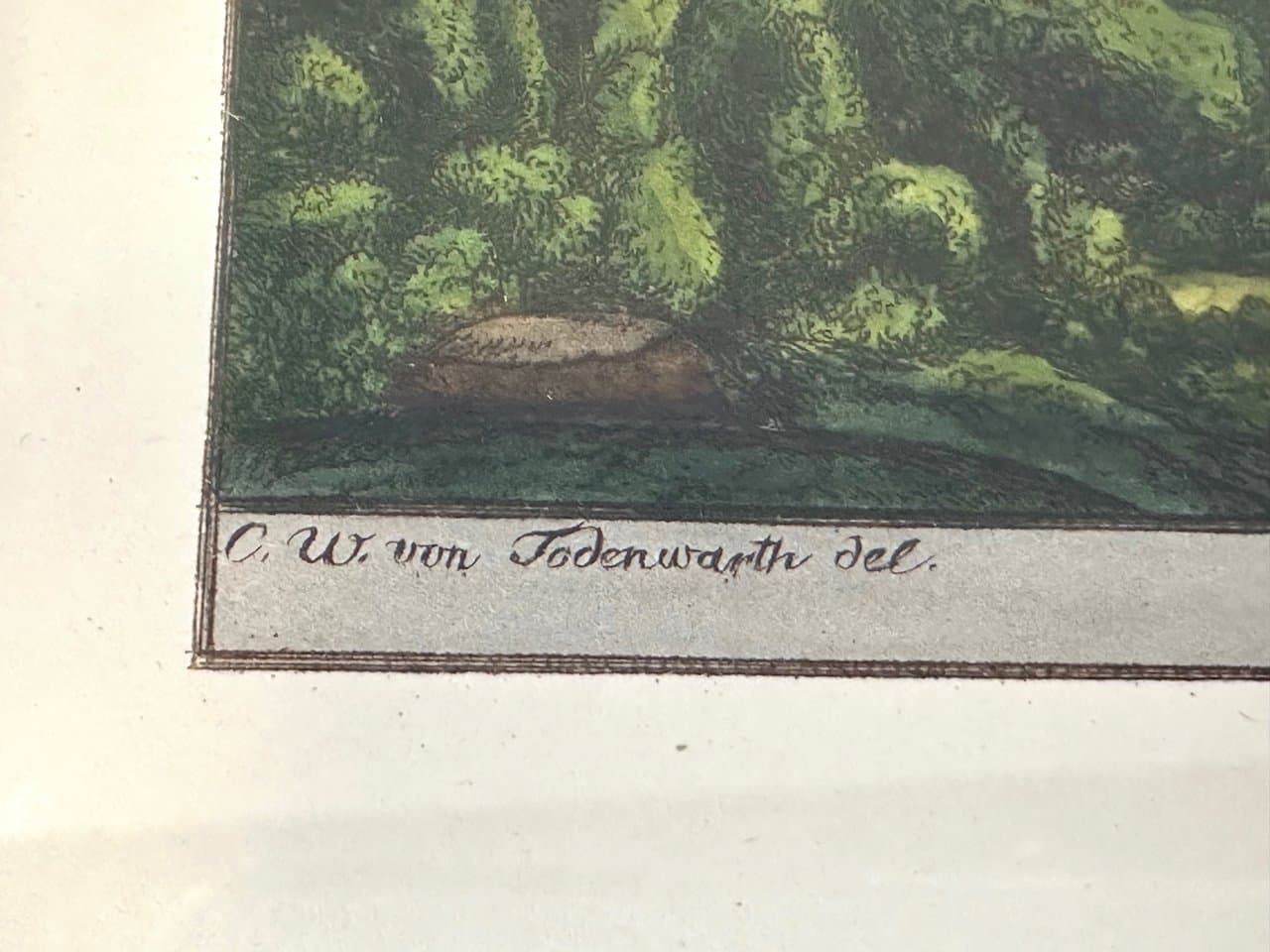 Etching Todenwarth, Im Helltal, multicolor, by K. Horny after C. Wolff, Germany, 19th c. - 151116