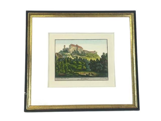 Etching Todenwarth, Im Helltal, multicolor, by K. Horny after C. Wolff, Germany, 19th c. - DIMENSION