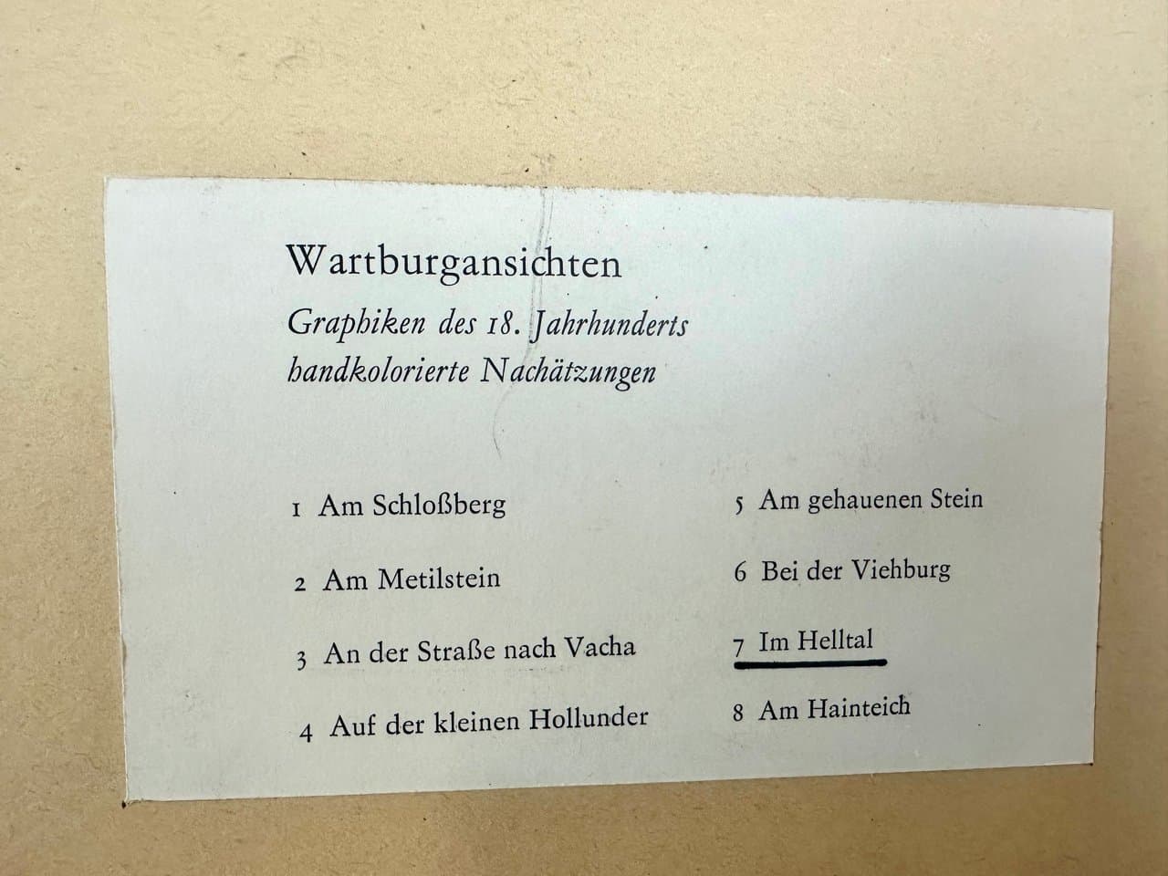 Etching Todenwarth, Im Helltal, multicolor, by K. Horny after C. Wolff, Germany, 19th c. - 151120