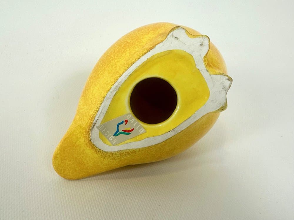 Figurka sowa, żółty, porcelana, Niemcy, lata 70. - 151145