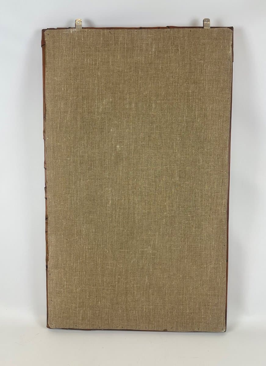 Lustro, Brutalizm, skóra jasnobrązowa, szkło, drewno, Polska, lata 70. - 151239