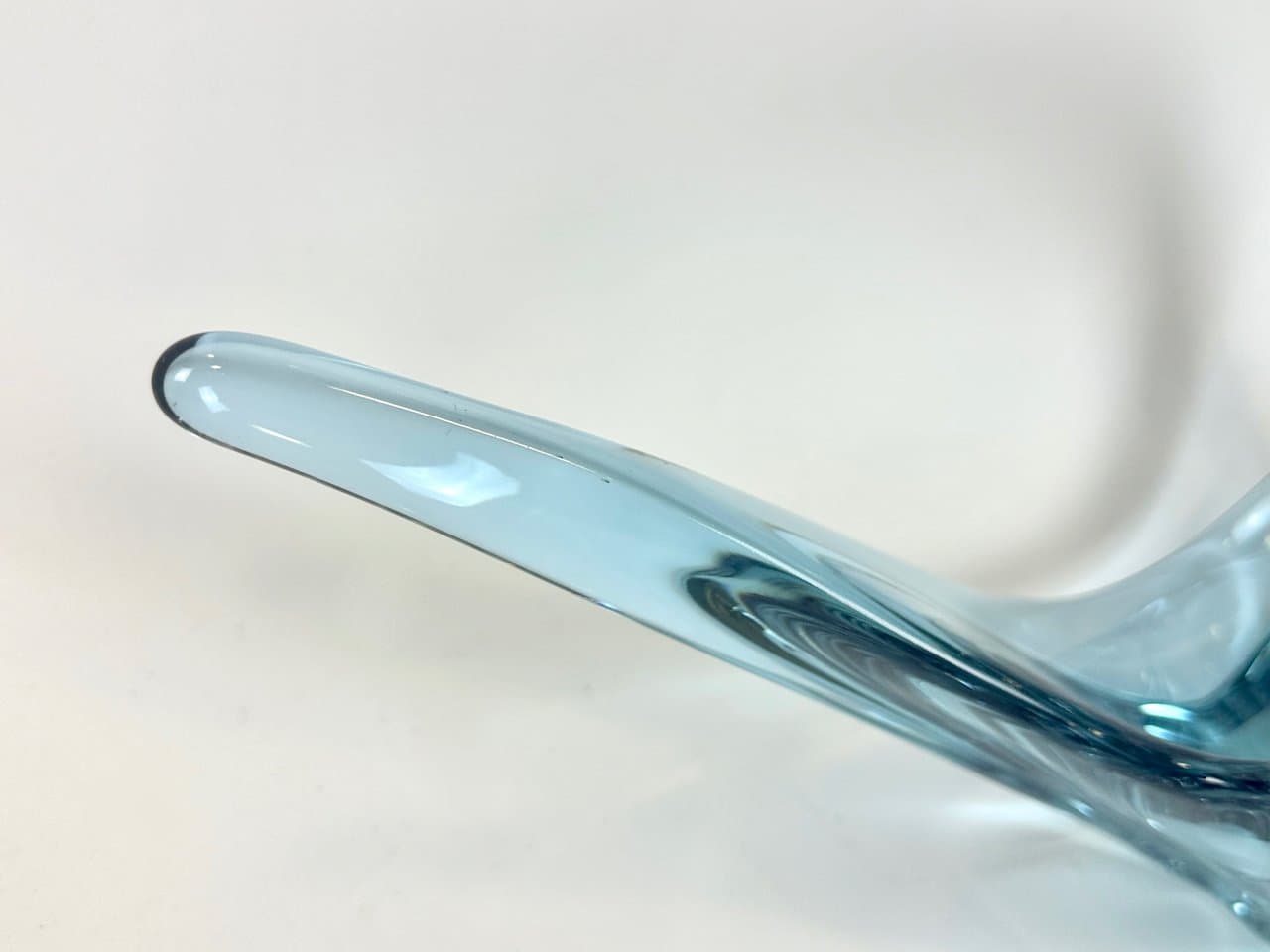 Art glass bowl Murano, turquoise glass, Italy, 1960s. - 151293