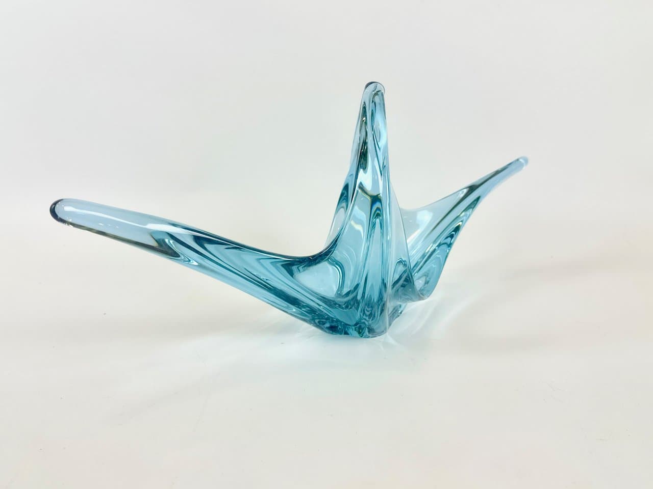 Art glass bowl Murano, turquoise glass, Italy, 1960s. - 151295