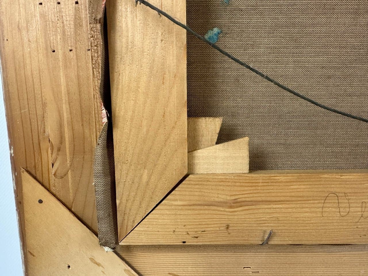 Painting Skyscrapers, red, by V. Vette, Germany, 1950s - 151322