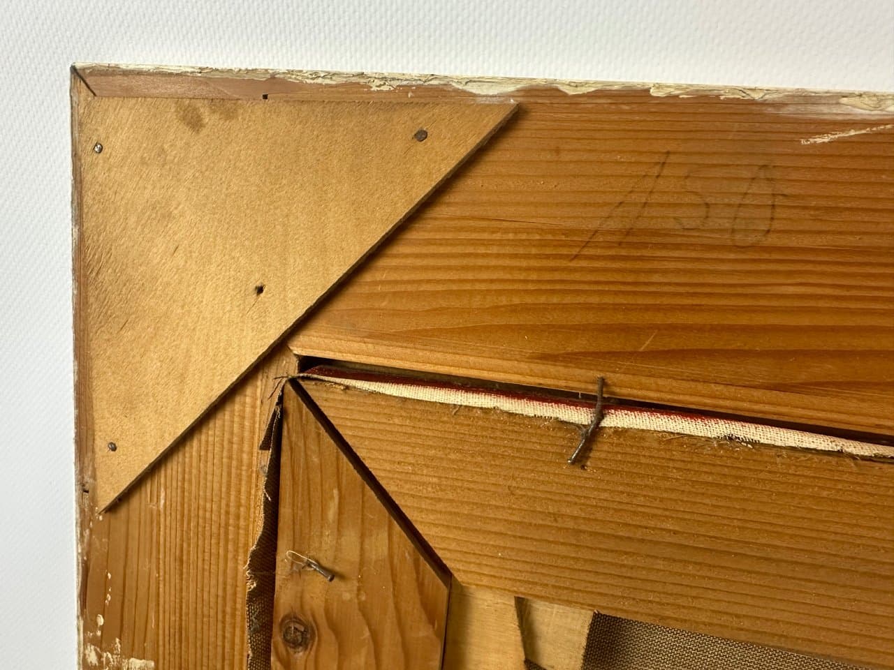 Painting Skyscrapers, red, by V. Vette, Germany, 1950s - 151324