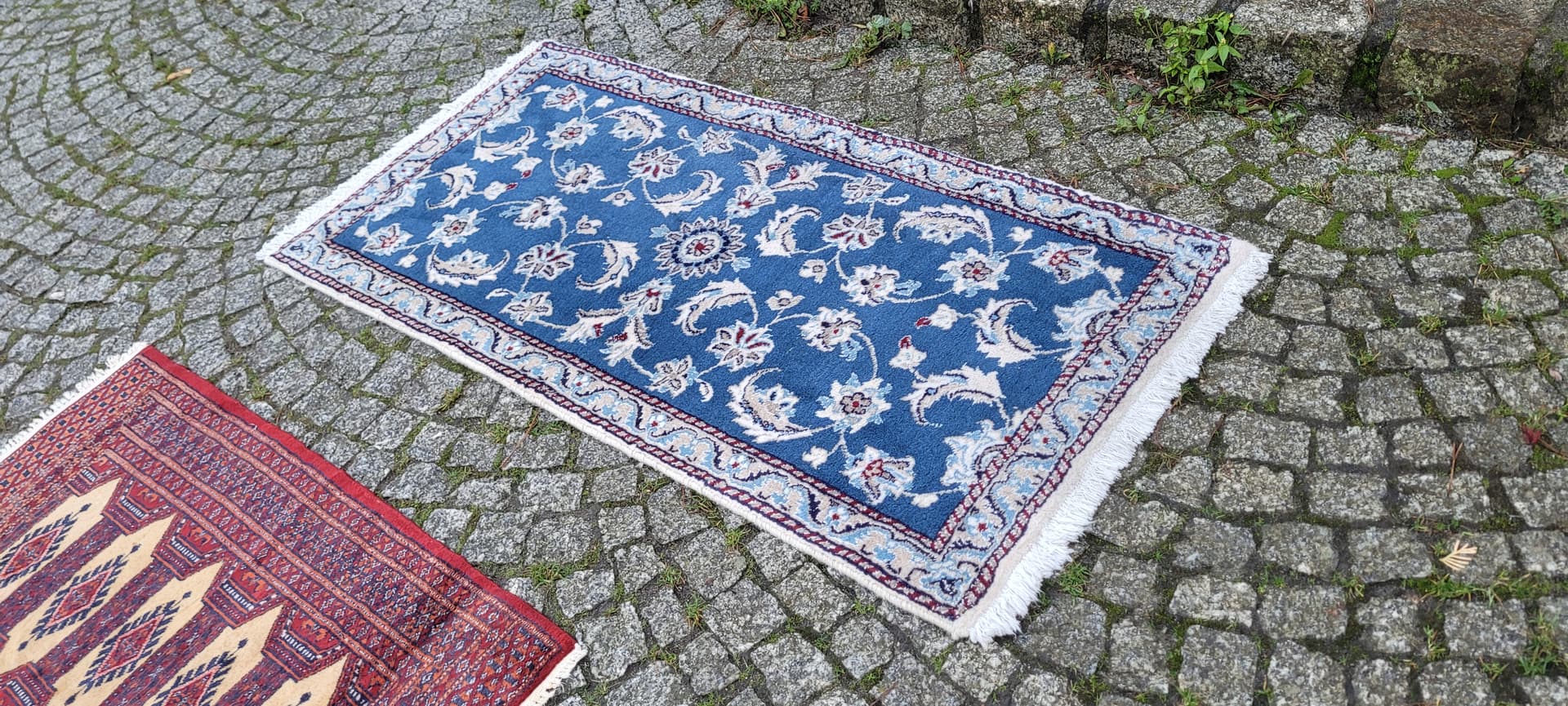 Dywan Nain, granatowy, 68x145cm, Iran, początek XX w. - 134649