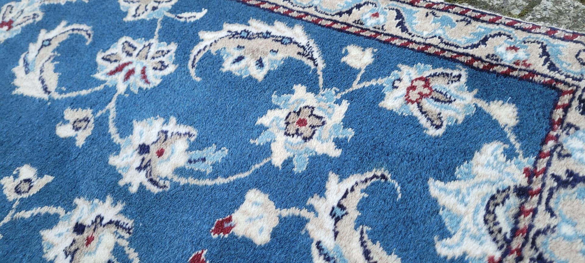 Dywan Nain, granatowy, 68x145cm, Iran, początek XX w. - 134658