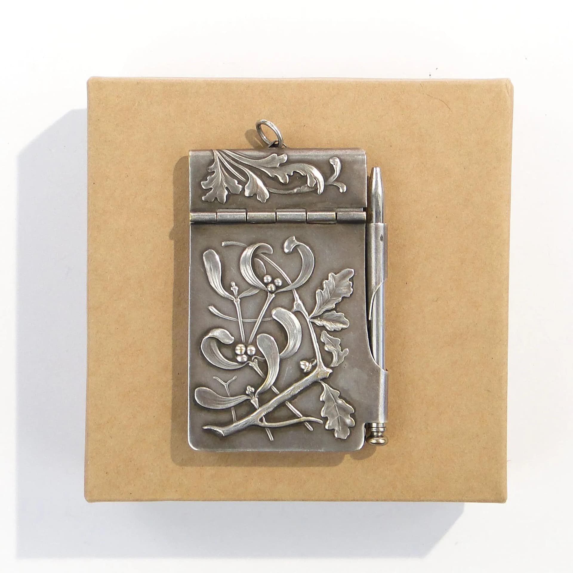 Art Nouveau Dance Card, silver, brass, Poland, early 20th c. - 9269