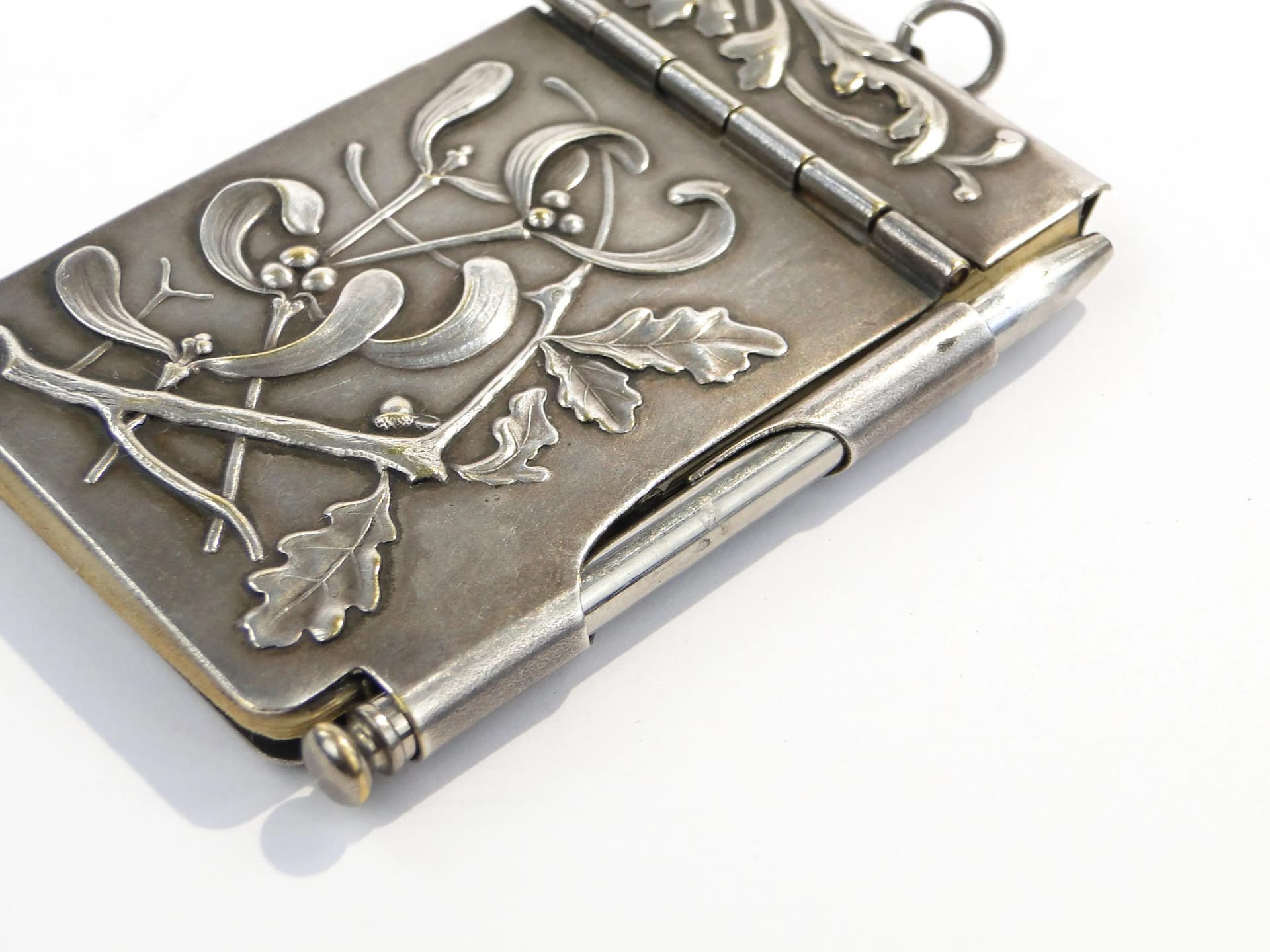 Art Nouveau Dance Card, silver, brass, Poland, early 20th c. - 9275