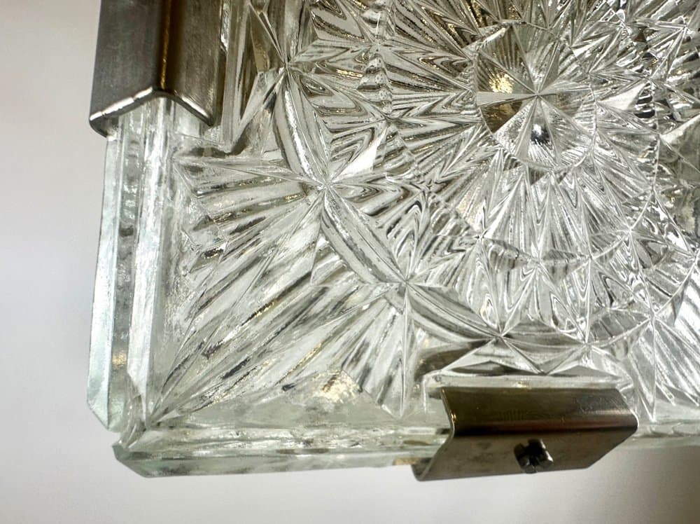 Pendant lamp Cube, transparent crystal, Czech Republic, 1970s. - 151357