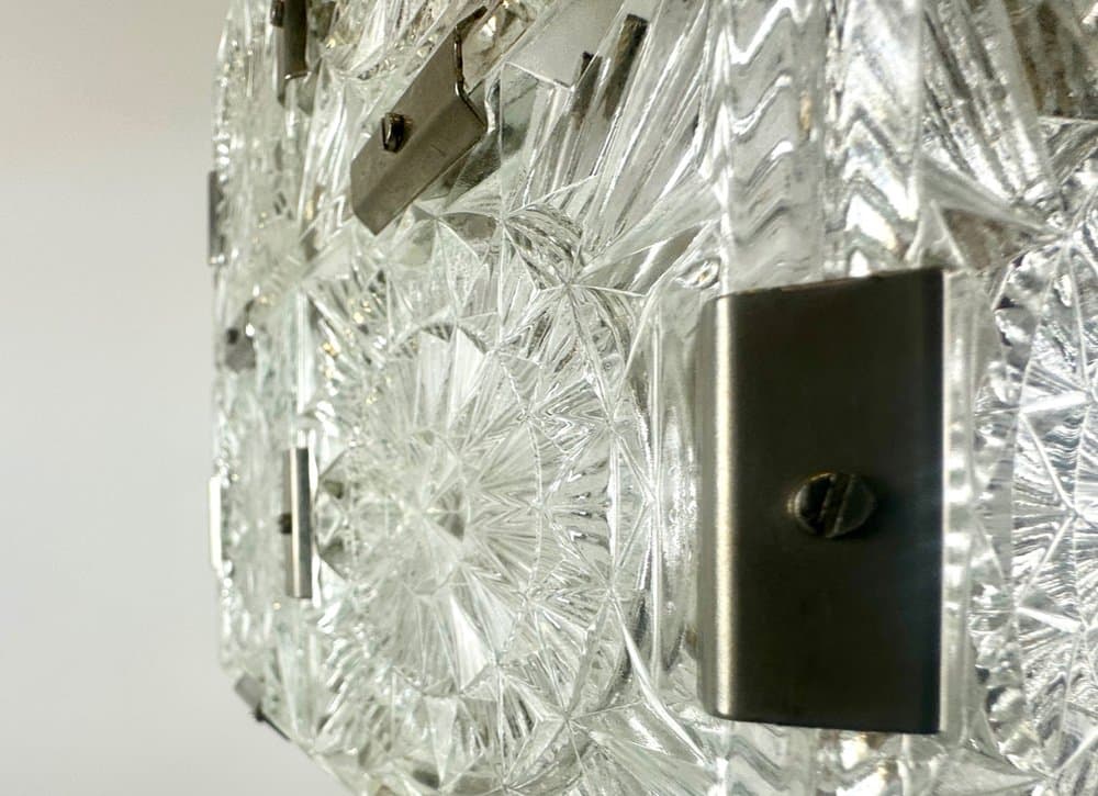 Pendant lamp Cube, transparent crystal, Czech Republic, 1970s. - 151364