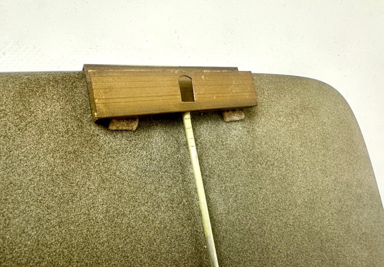 Wall Mirror Art Deco, transparent glass, brass, Germany, 1940s. - 151404