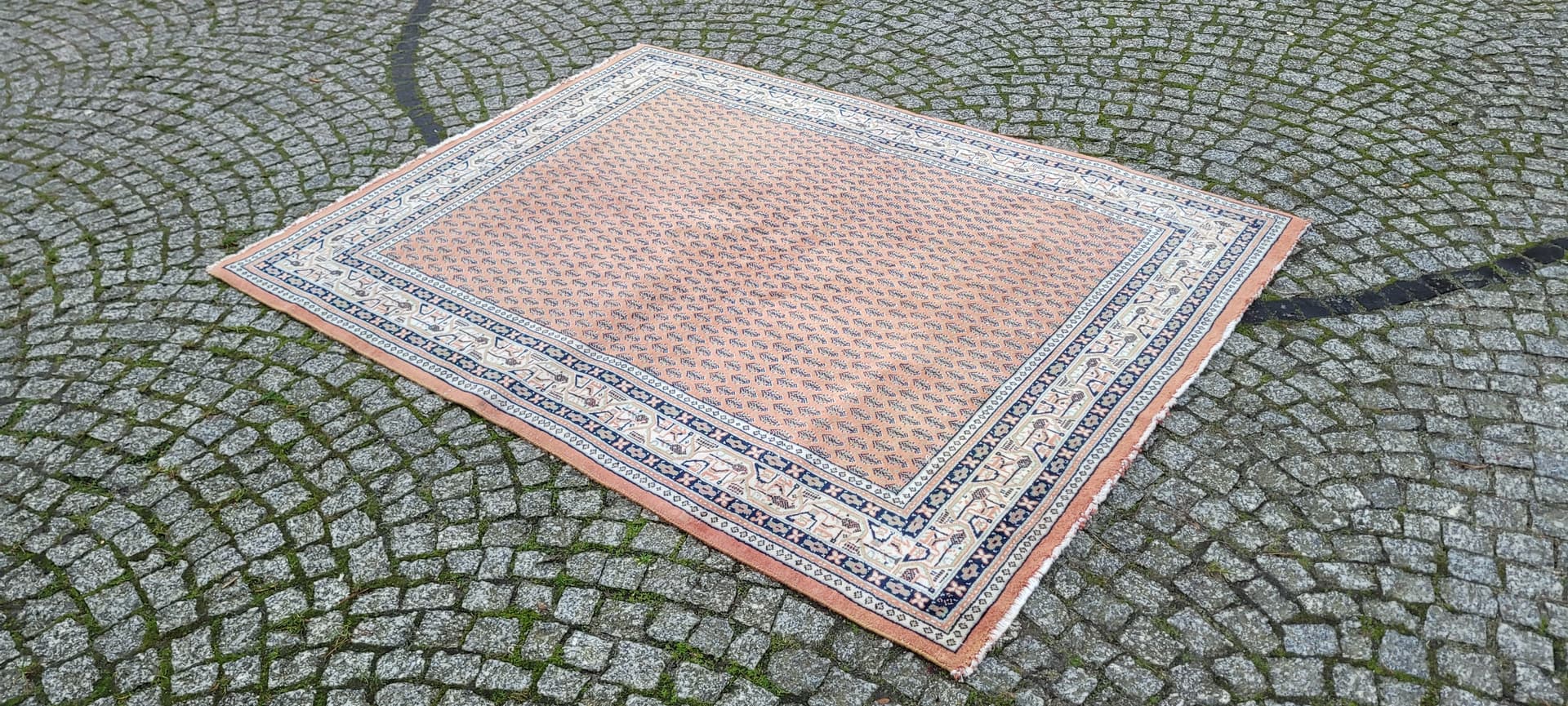 Rug Indo-Mir Sarough 198x150 cm, red, wool, India, 1980s. - 134711