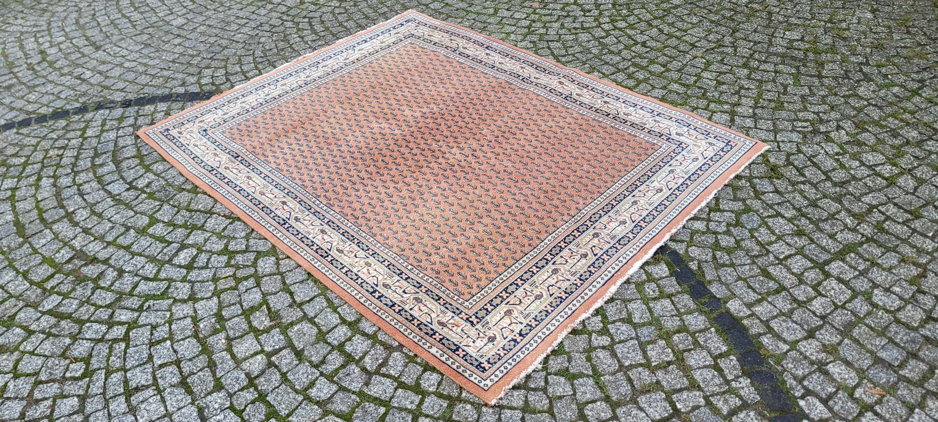 Rug Indo-Mir Sarough 198x150 cm, red, wool, India, 1980s. - 134708