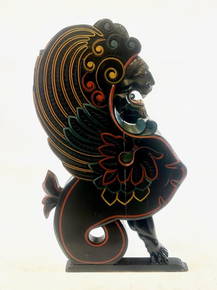 Ławka Lwa, czarny, dąb sosna, Szwecja, początek XX w. - 151458