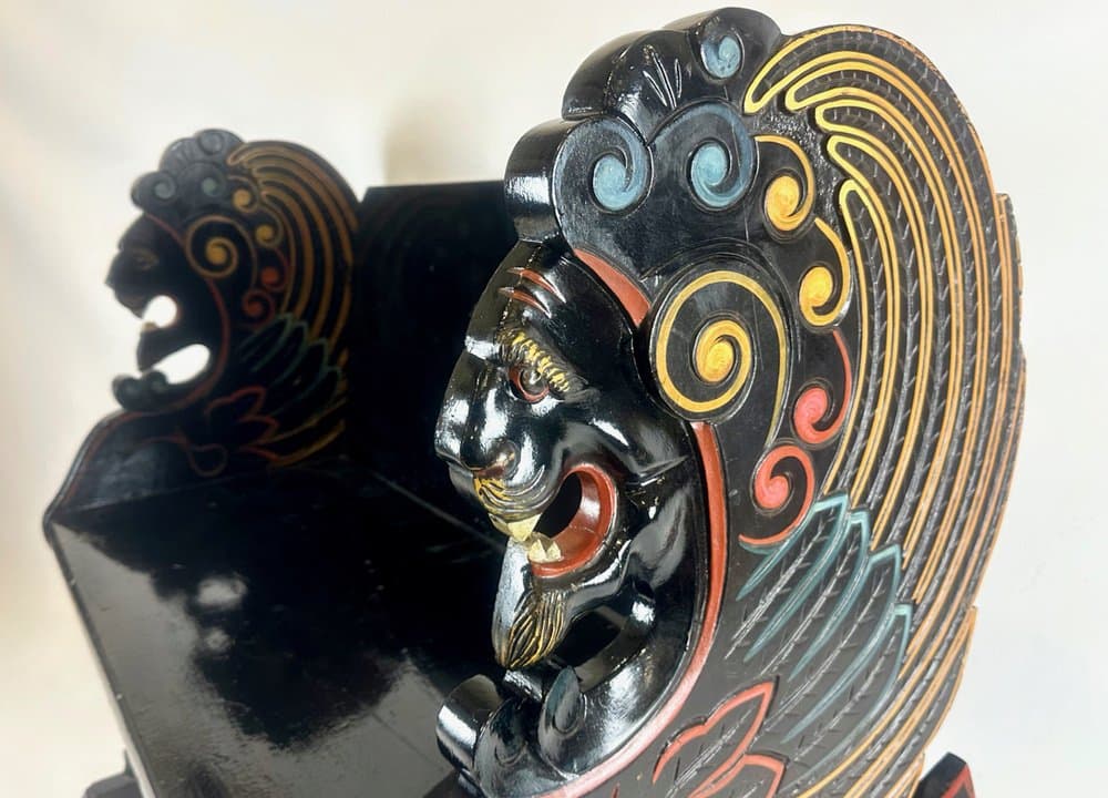 Ławka Lwa, czarny, dąb sosna, Szwecja, początek XX w. - 151461