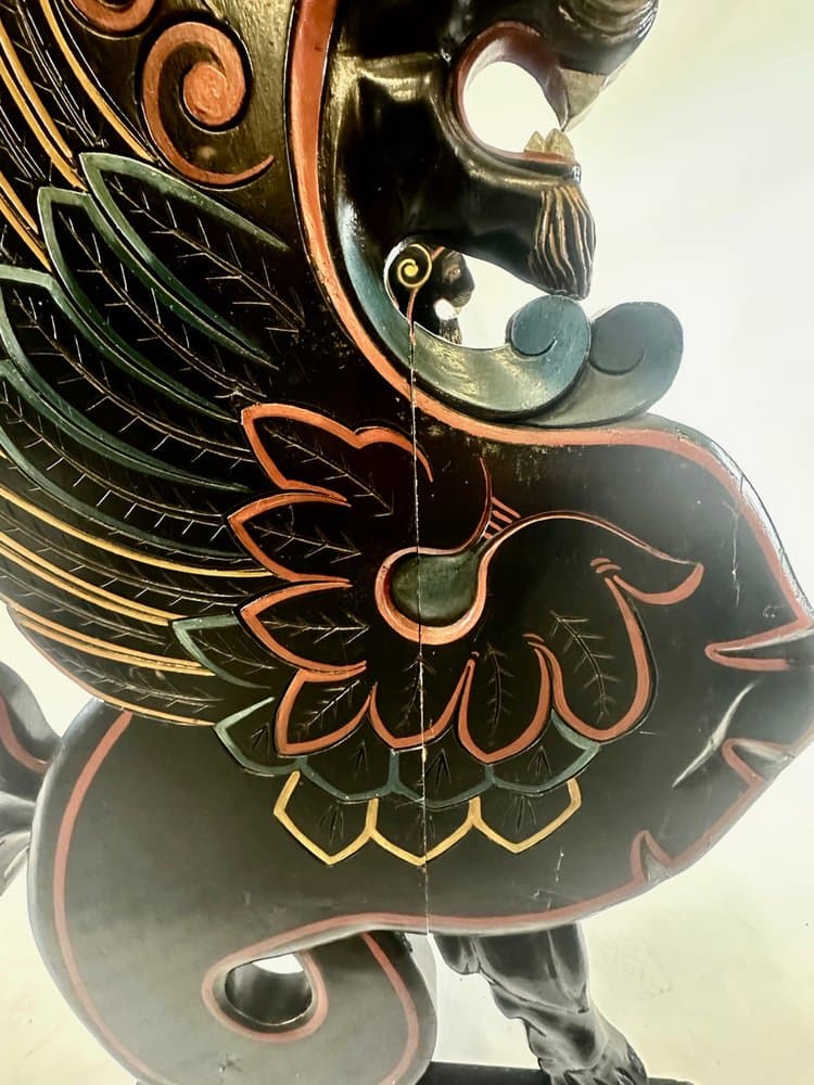 Ławka Lwa, czarny, dąb sosna, Szwecja, początek XX w. - 151465