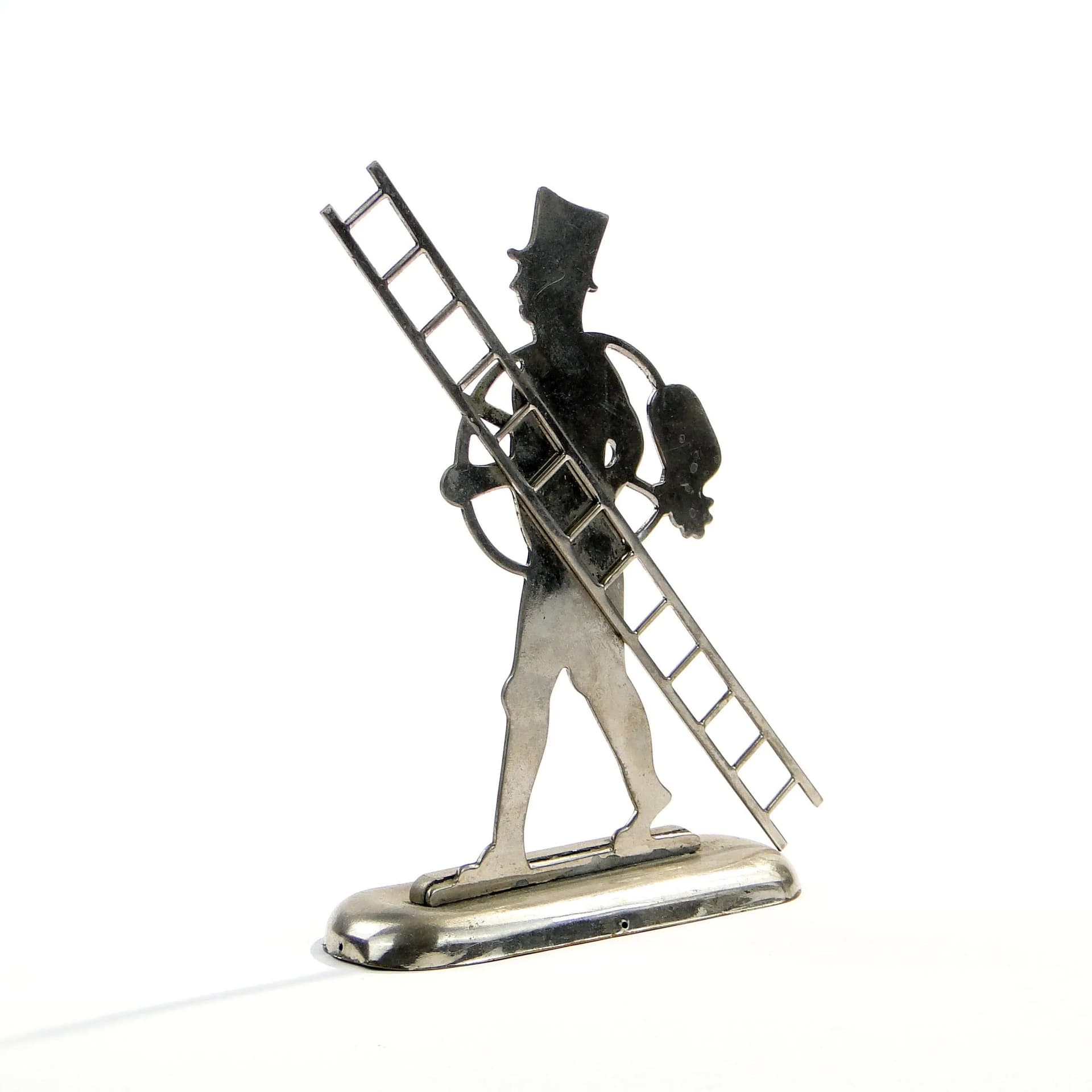 Chimney Sweep Figure, Shadow Cabinet, silver, brass, Austria, 1920s - 9253