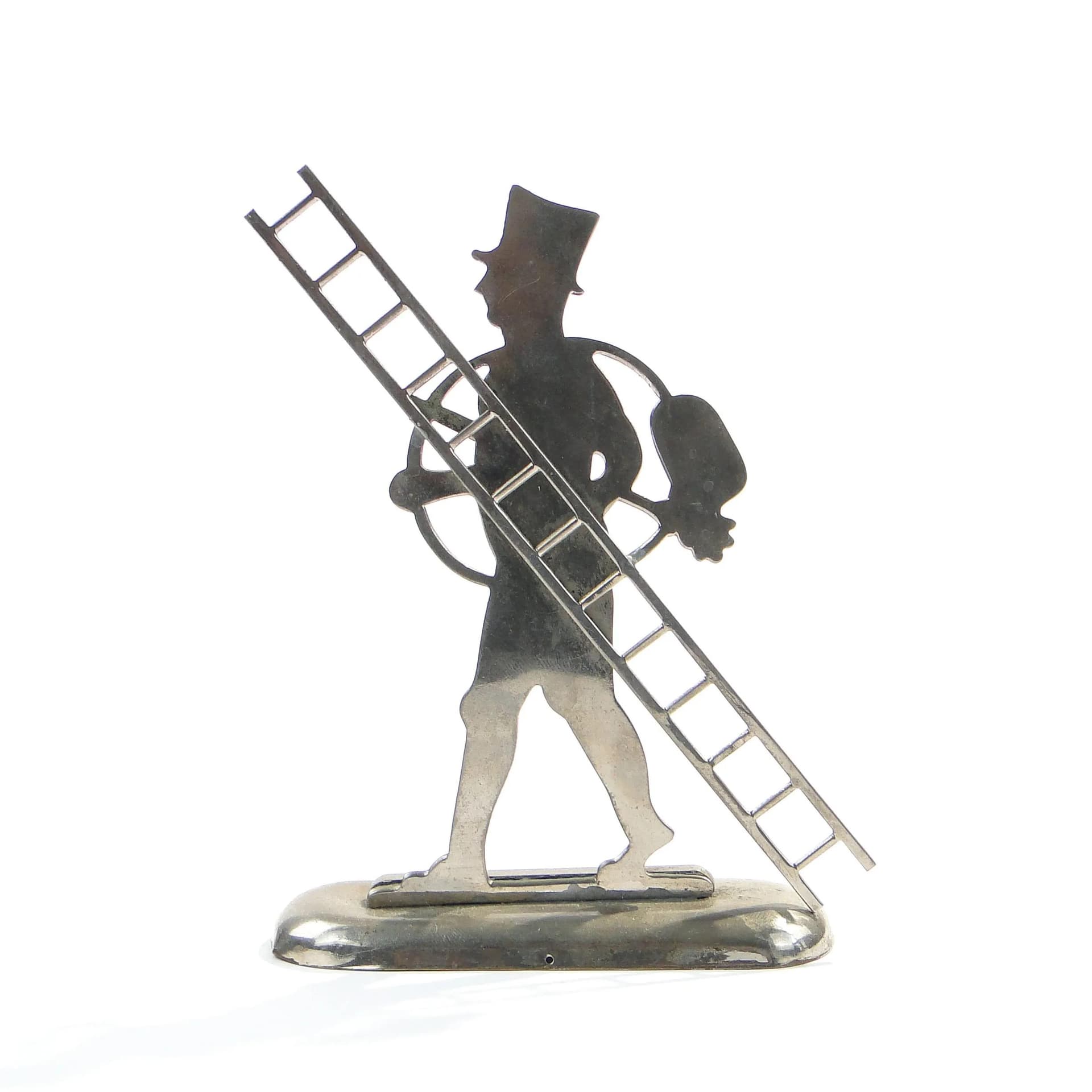 Chimney Sweep Figure, Shadow Cabinet, silver, brass, Austria, 1920s - 9252