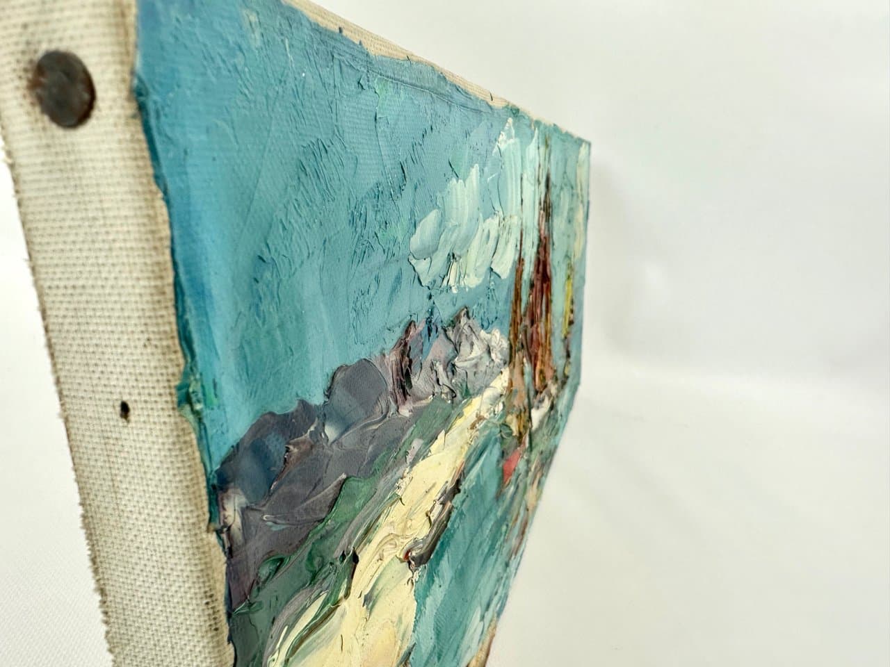 Obraz Ships, multikolor, olej na płótnie, art. W. Prescher van Ed, Niemcy, lata 80. - 151505