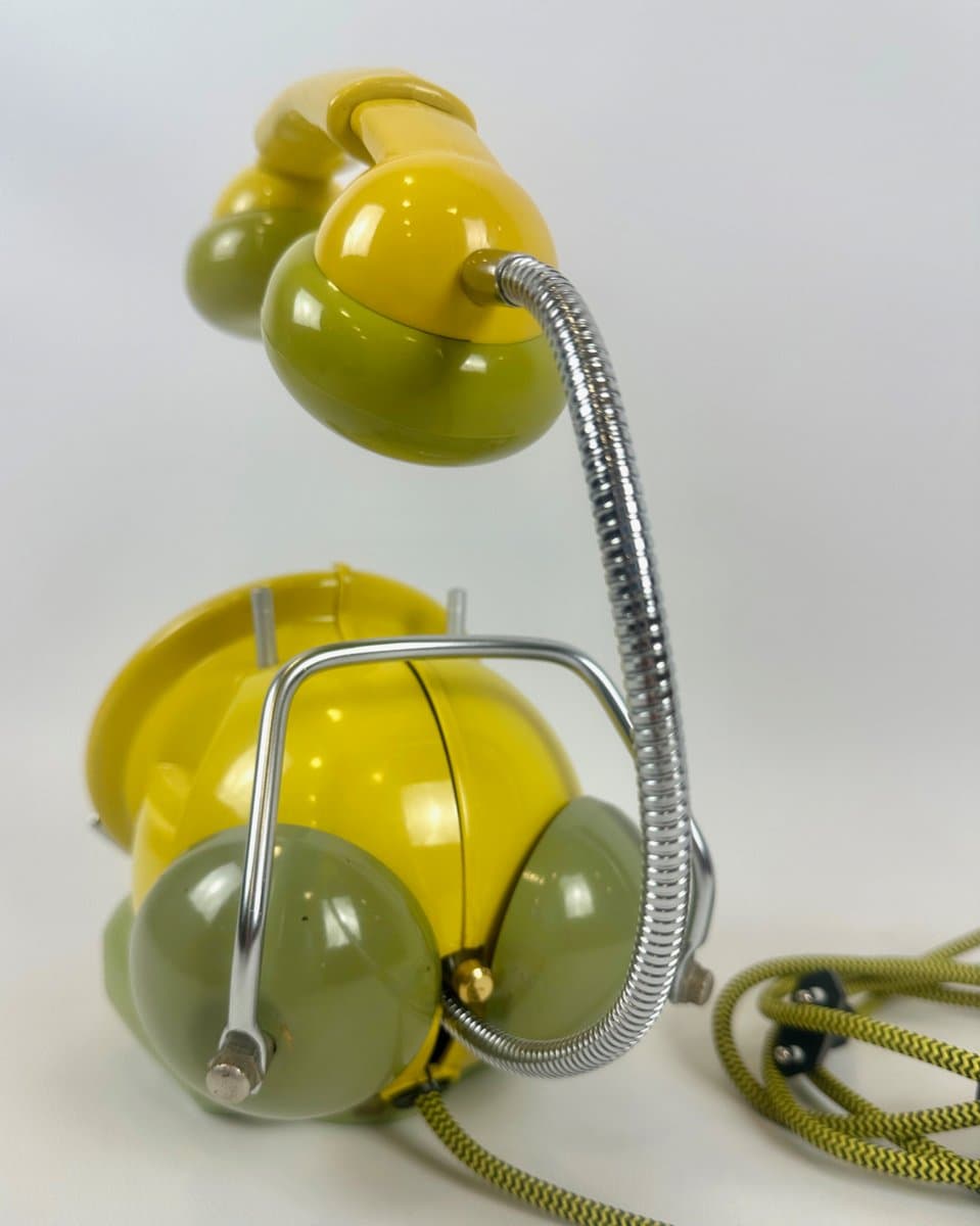 Table Lamp Bobo, yellow plastic, by S. Todeschini, Telcer, Italy, 1970s. - 151524