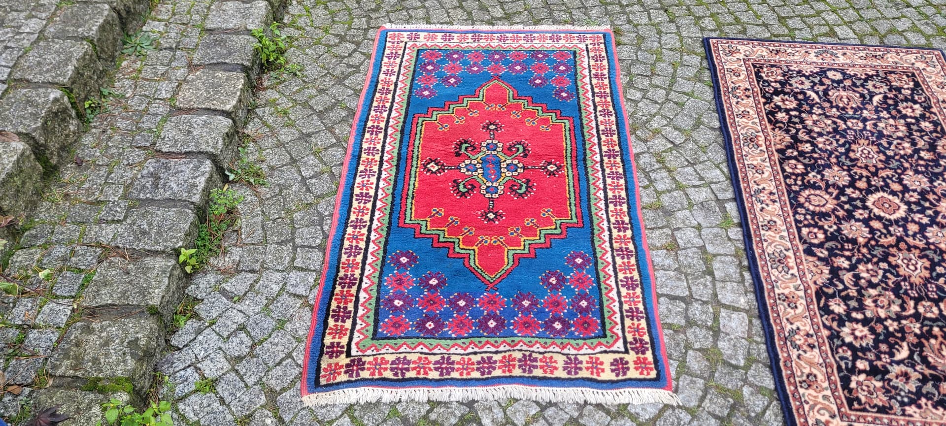 Dywan tunezyjski, czerwony 150x85cm, wełna, Tunezja, lata 60. - 134765