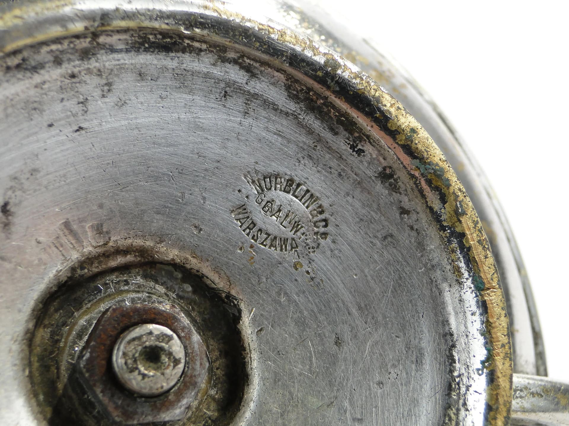 Kaganek, srebro, mosiądz, Norblin, Polska, XIX w. - 9248