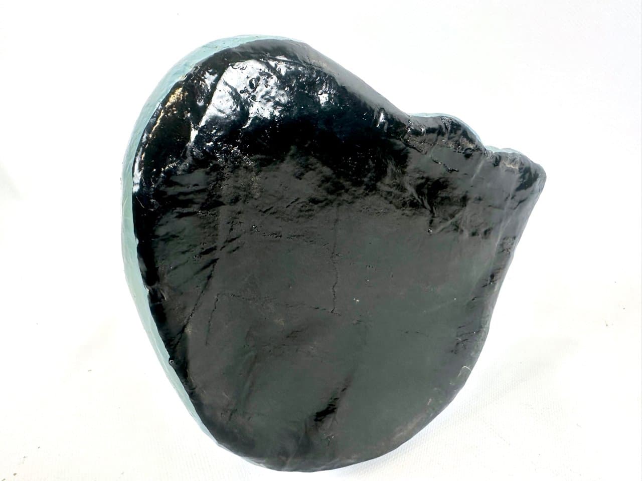 Figurka hipopotama siedzącego, niebieski, papier mâché, lata 60. - 151584