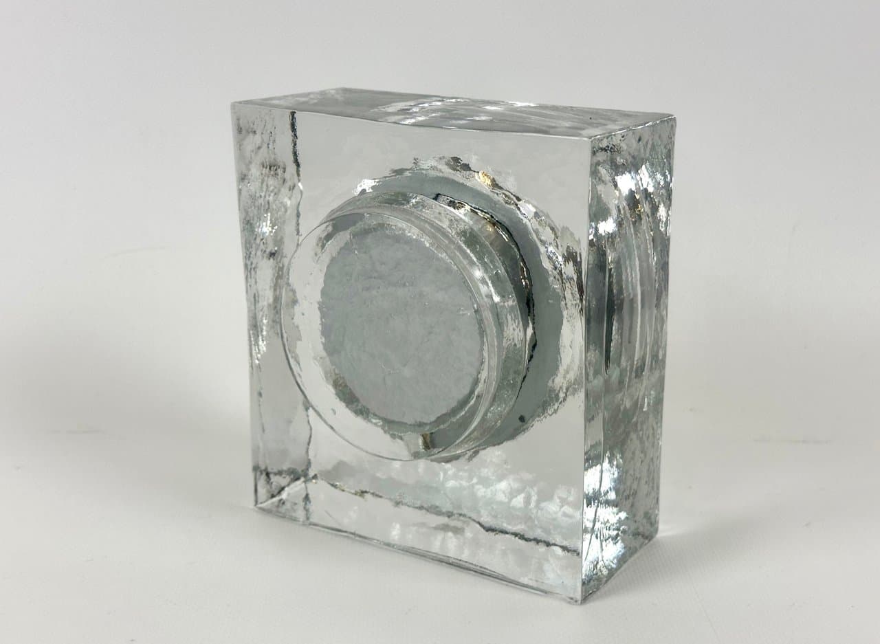 Table Clock World Time, transparent glass, Wiesenthal, Germany, 1980s. - 151597