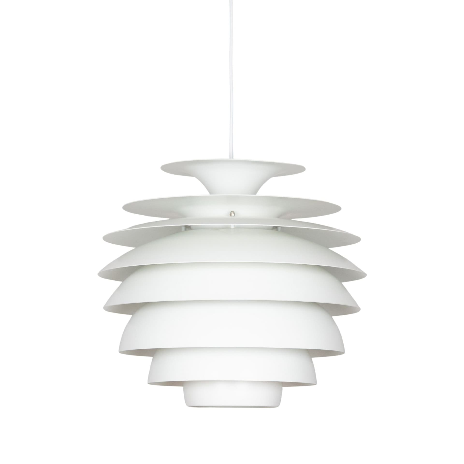 Copper Aluminum Pendant Lamp, by B. Nordsted for Lyskaer, Denmark, 1980s