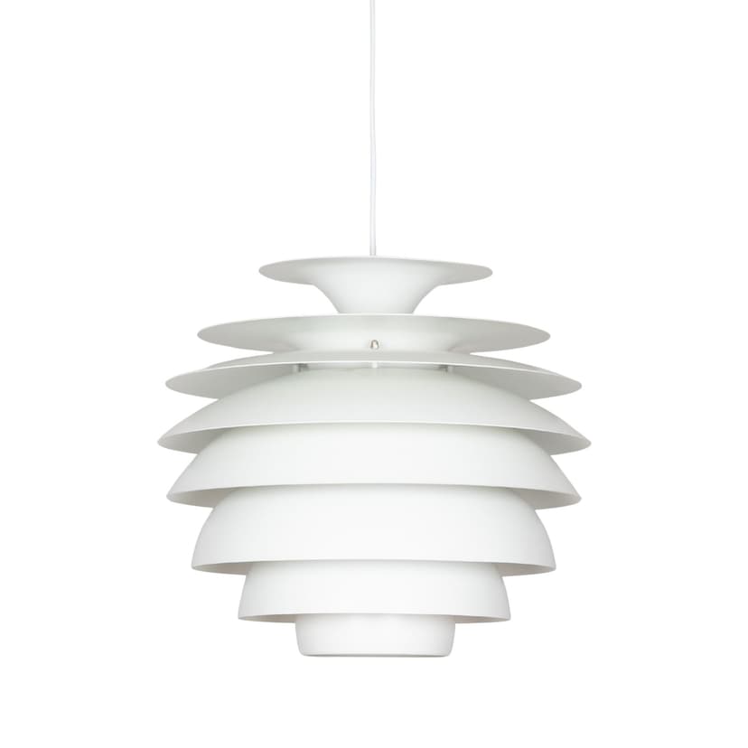 Copper Aluminum Pendant Lamp, by B. Nordsted for Lyskaer, Denmark, 1980s