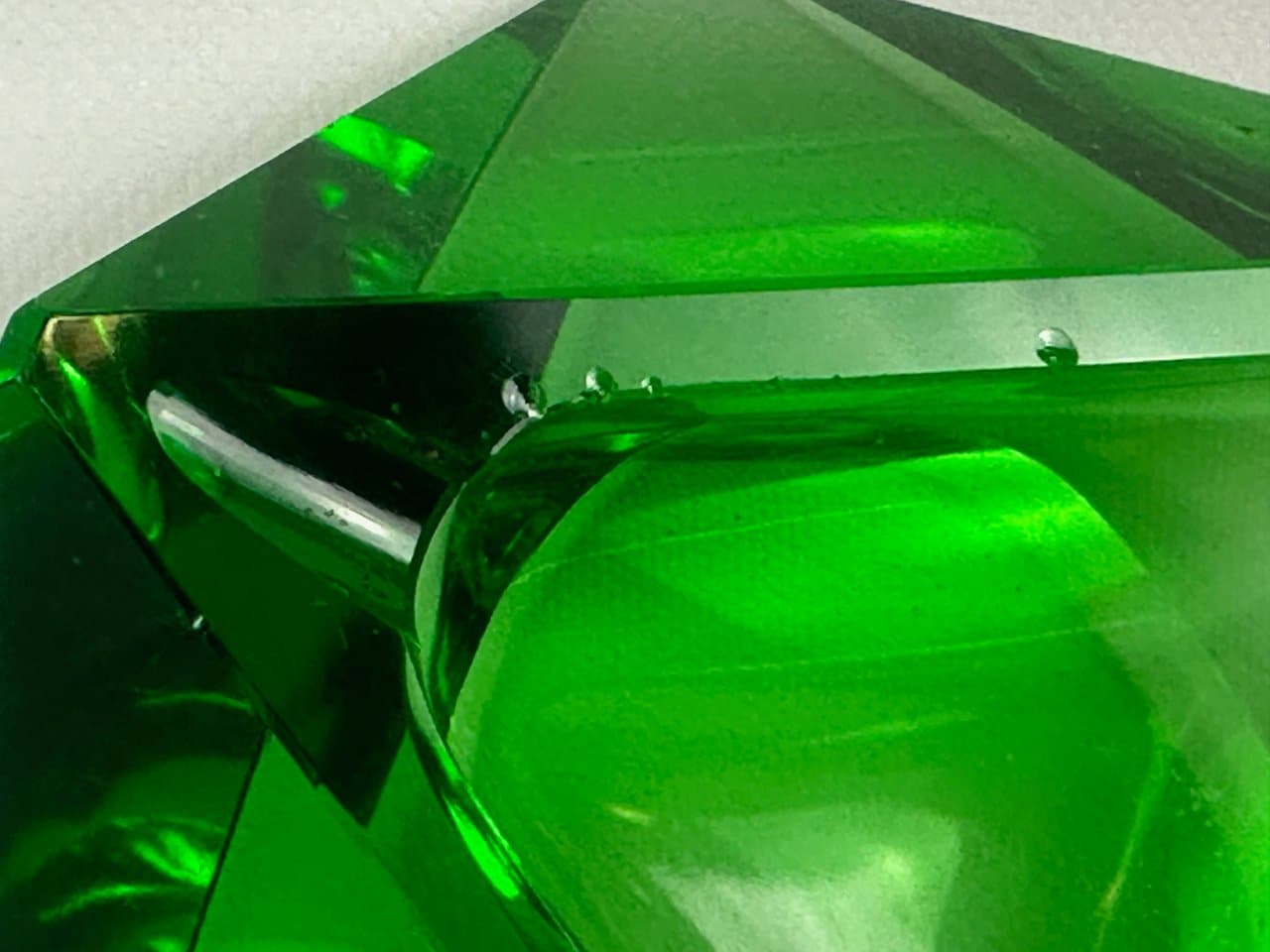 Popielniczka Art Deco, zielony, szkło, przyp. Moser, Czechy, lata 30. - 151607