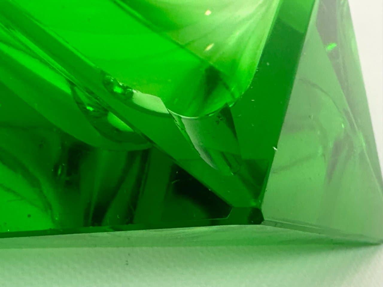 Popielniczka Art Deco, zielony, szkło, przyp. Moser, Czechy, lata 30. - 151611