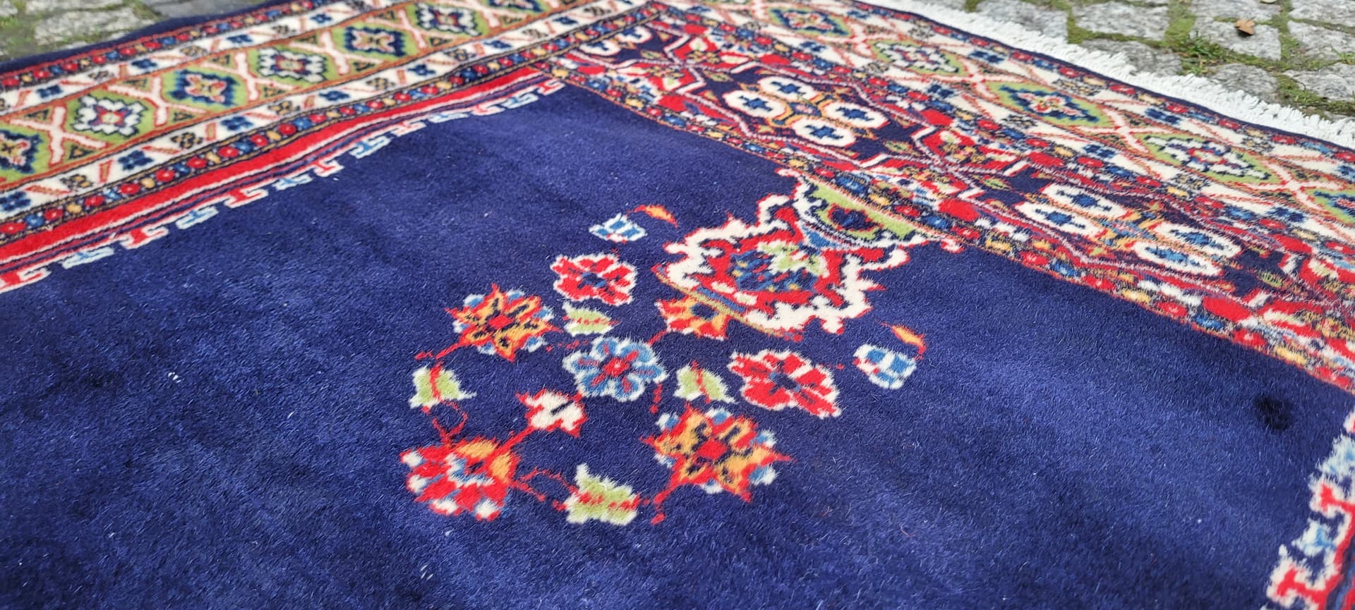 Dywan Buchara 100x140 cm, granatowy, wełna, Pakistan - 134809