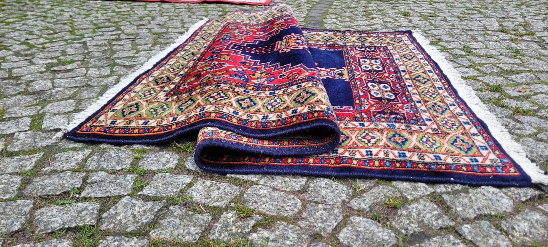 Dywan Buchara 100x140 cm, granatowy, wełna, Pakistan - 134812