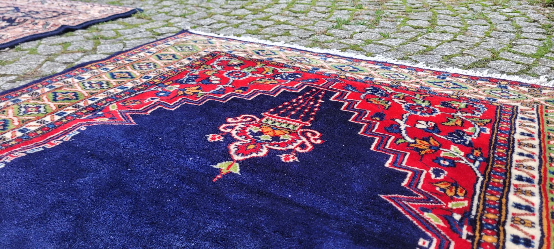 Dywan Buchara 100x140 cm, granatowy, wełna, Pakistan - 134808