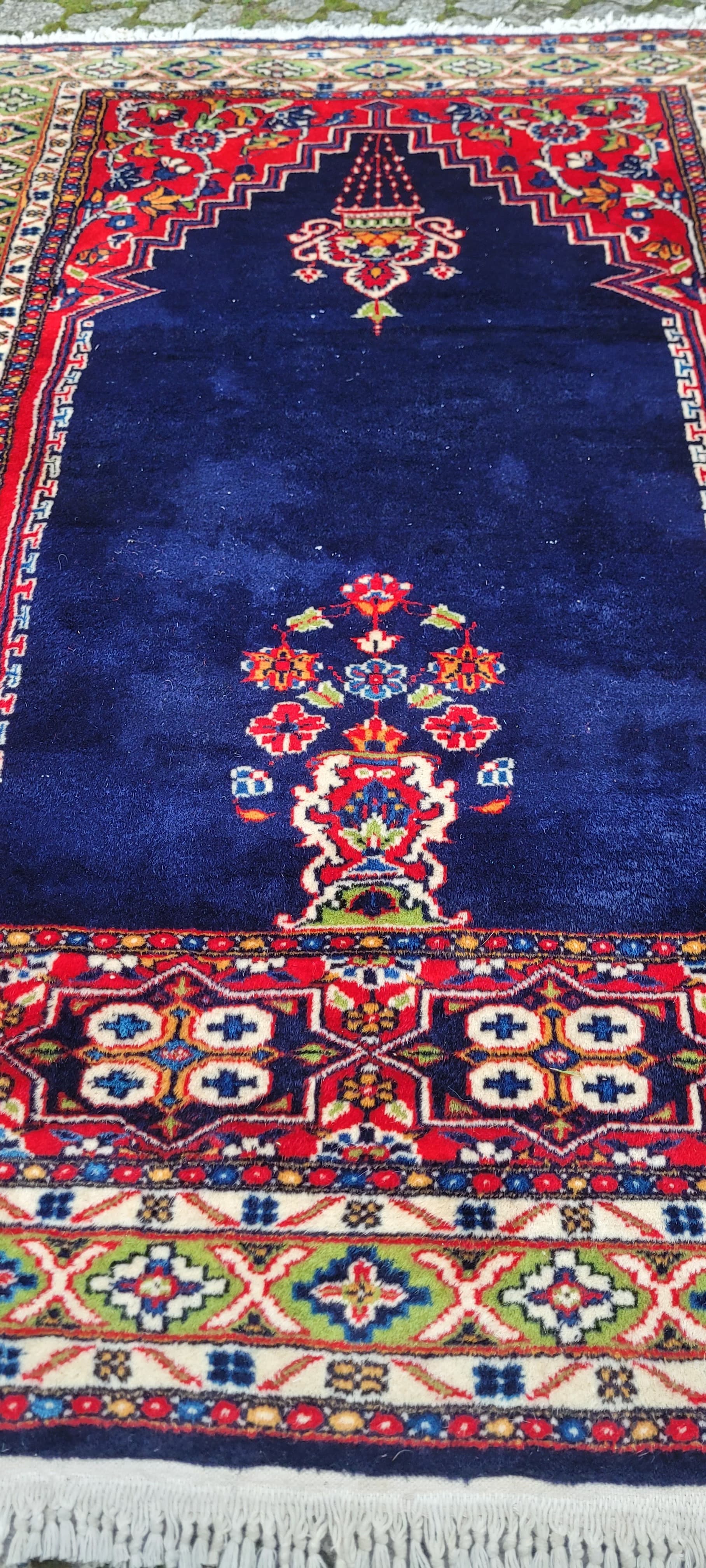 Dywan Buchara 100x140 cm, granatowy, wełna, Pakistan - 134805