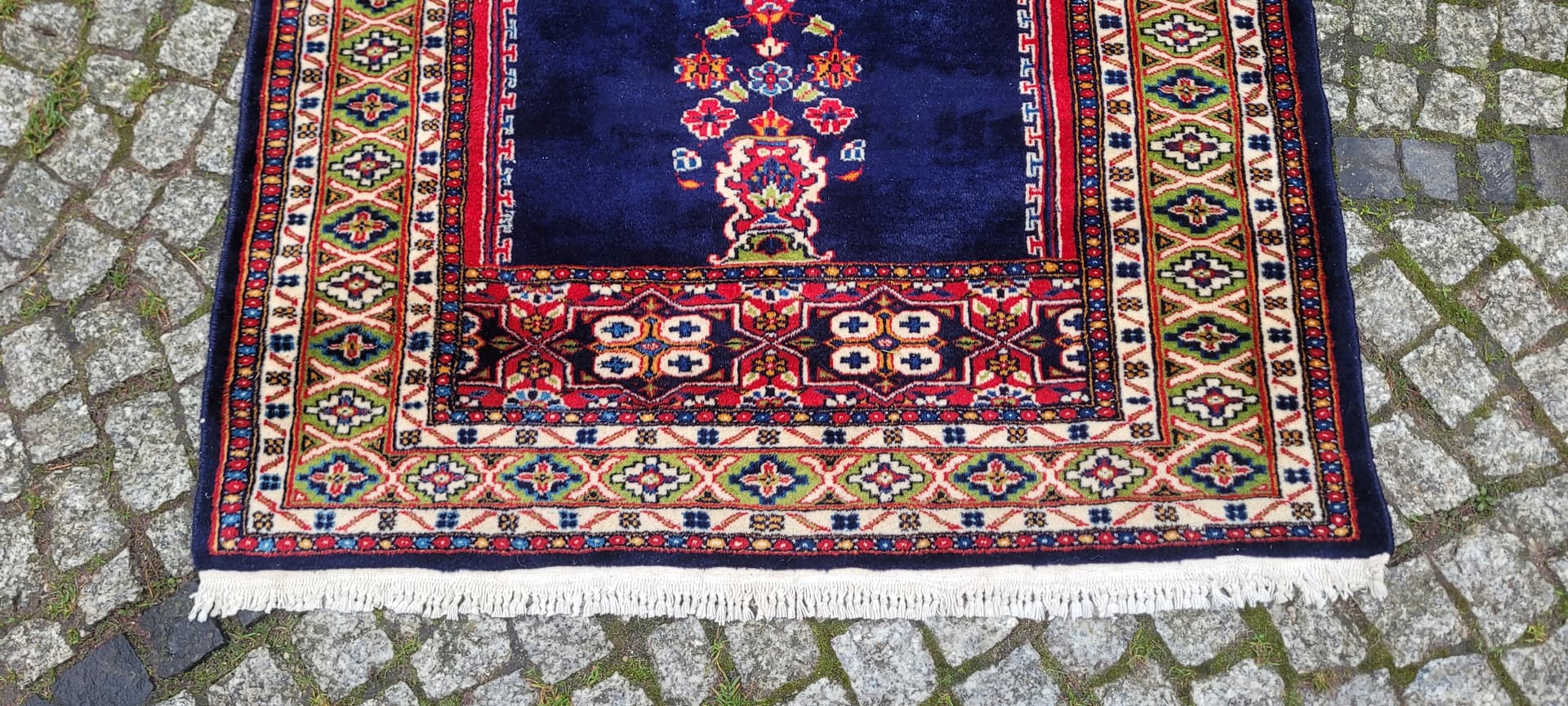 Dywan Buchara 100x140 cm, granatowy, wełna, Pakistan - 134806