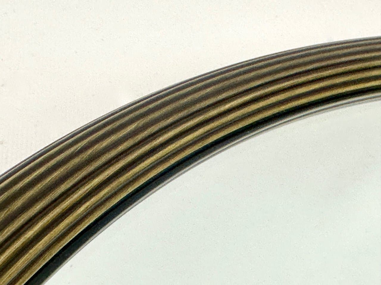 Round Wall Mirror, golden brass, mirrored glass, Germany, 1970s - 151622