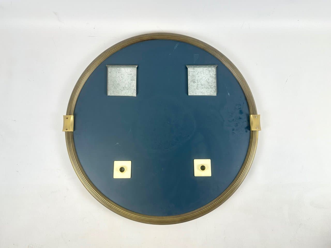 Round Wall Mirror, golden brass, mirrored glass, Germany, 1970s - 151627